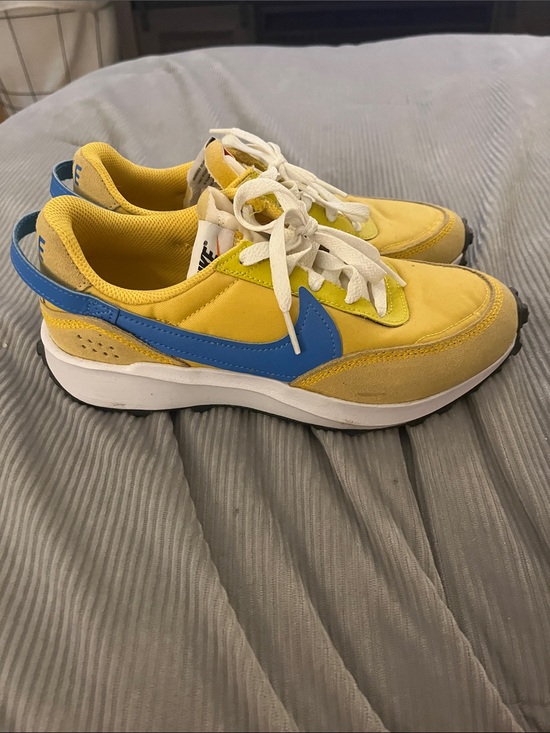 Nike Shoes - Nike Yellow and Blue Retro-Style Runner Sneakers. Never worn.